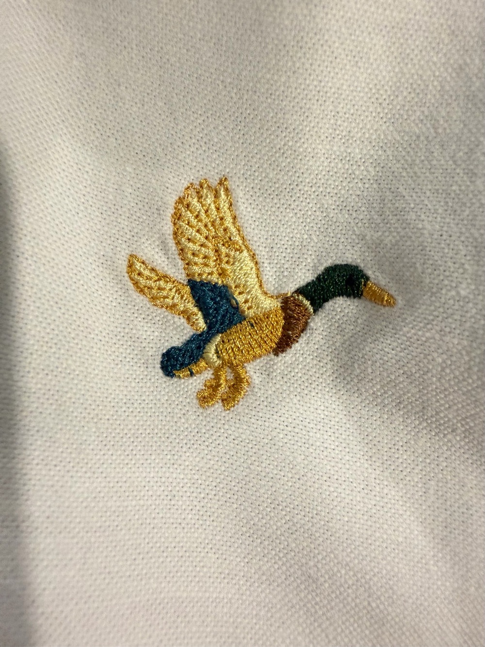 Southern Marsh Men's White Button-Down Shirt with Yellow Logo - Picture 2 of 7